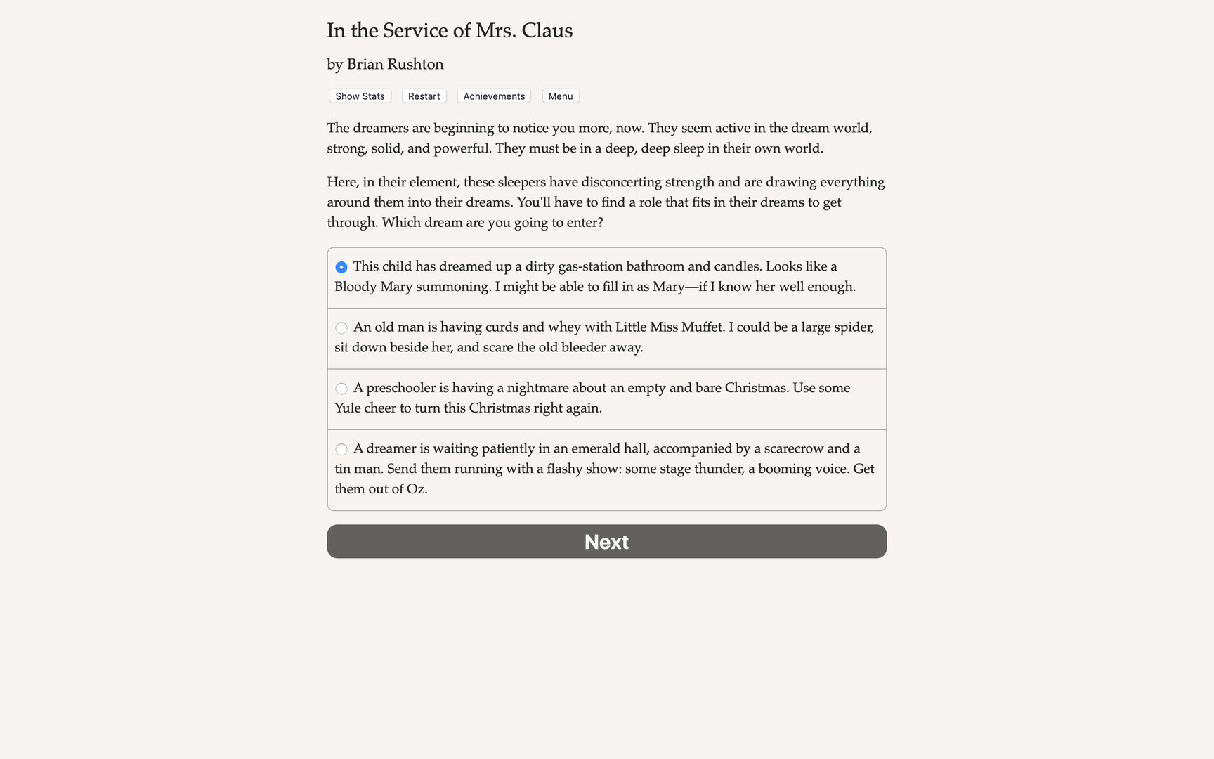 In the Service of Mrs. Claus Demo #3