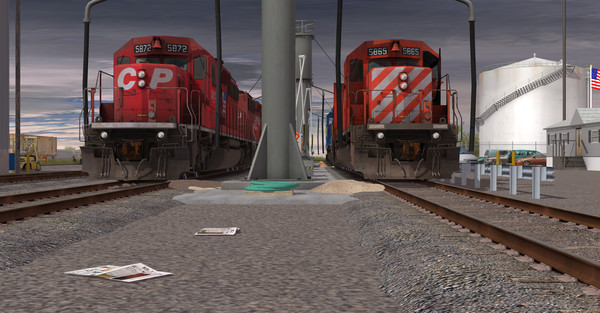 скриншот Trainz 2019 DLC - CP SD40-2 #5865-5879 Dual Flags 4