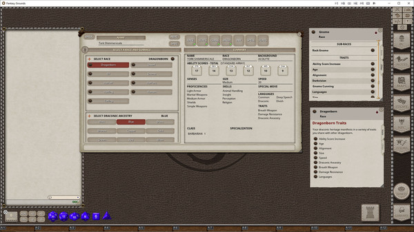 Screenshot of Fantasy Grounds Unity