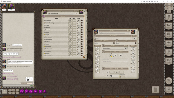 Screenshot of Fantasy Grounds Unity