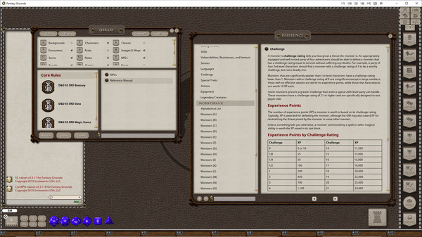 Screenshot of Fantasy Grounds Unity
