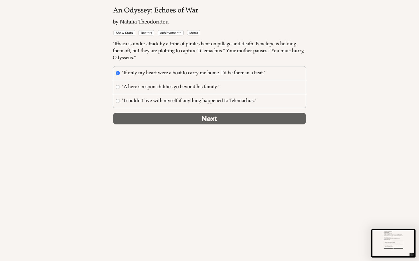 An Odyssey: Echoes of War Demo #3