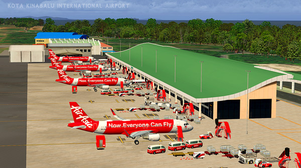 скриншот X-Plane 11 - Add-on: Just Asia - WBKK - Kota Kinabalu Airport 5