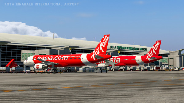 скриншот X-Plane 11 - Add-on: Just Asia - WBKK - Kota Kinabalu Airport 1