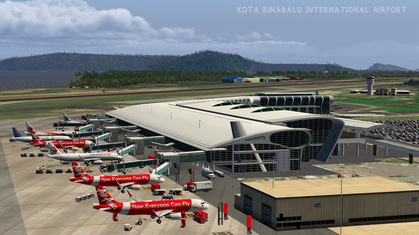 скриншот X-Plane 11 - Add-on: Just Asia - WBKK - Kota Kinabalu Airport 0