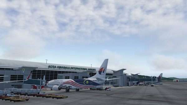 скриншот X-Plane 11 - Add-on: Just Asia - WBKK - Kota Kinabalu Airport 2