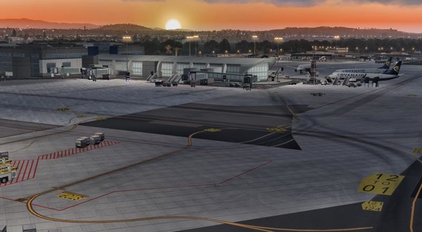 скриншот X-Plane 11 - Add-on: Just Asia - LIEE - Cagliari Elmas Airport 4