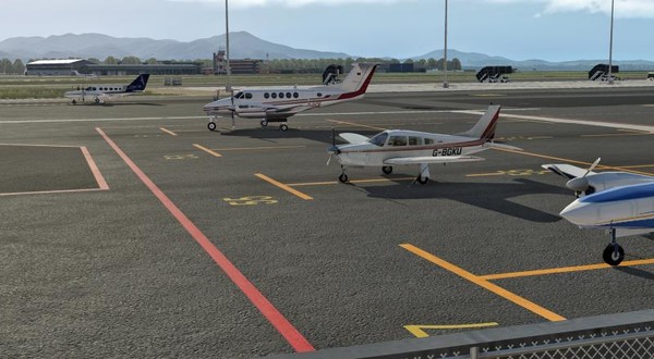 скриншот X-Plane 11 - Add-on: Just Asia - LIEE - Cagliari Elmas Airport 5