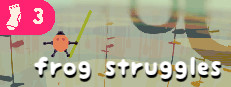 Frog struggles