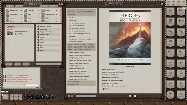 Fantasy Grounds - Heroes of High Fantasy: Artifices of Quartztoil Tower (5E) for steam