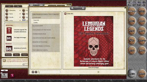 скриншот Fantasy Grounds - Lemurian Legends: The Complete Adventures (Barbarians of Lemuria) 0