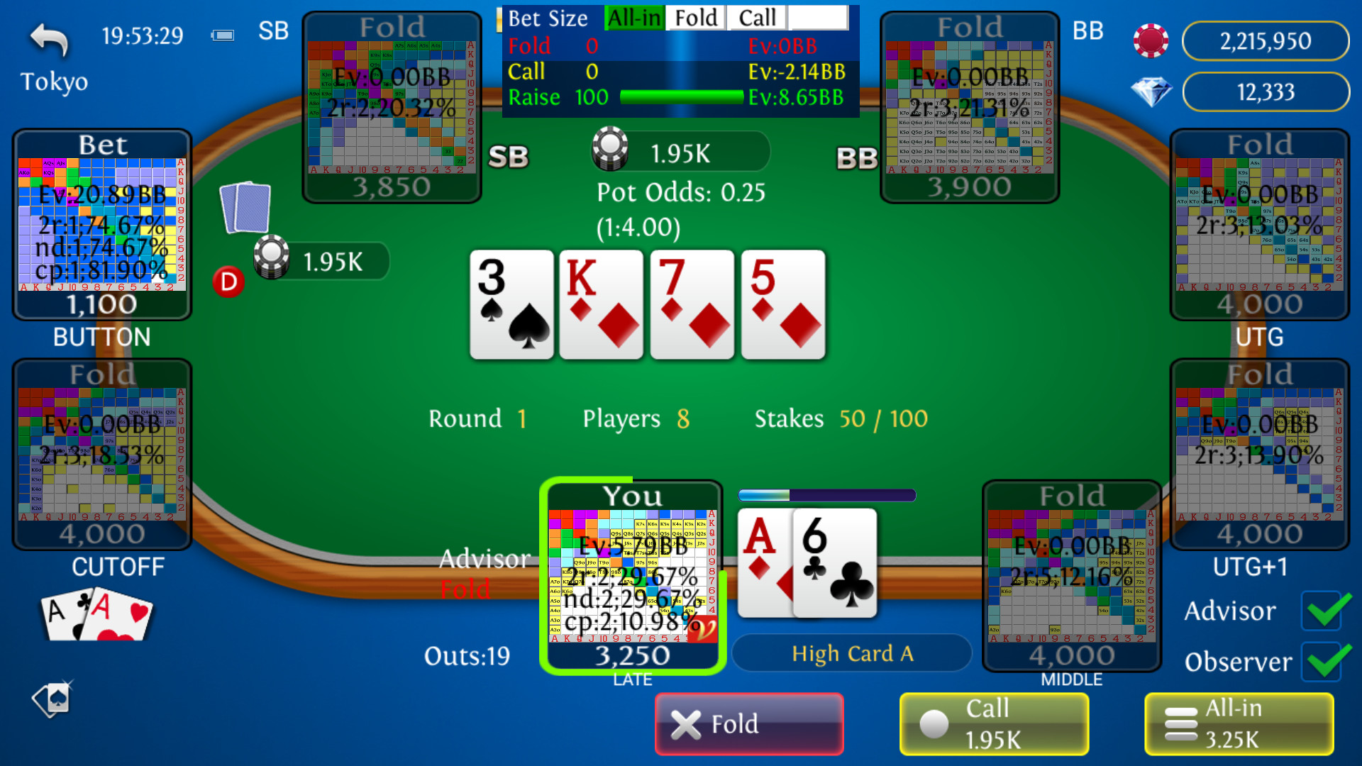 Texas Holdem Poker: Solo King #19