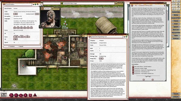 скриншот Fantasy Grounds - Map Pin - The Red Wolf Tavern (PFRPG2) 1