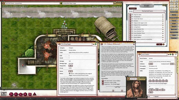 скриншот Fantasy Grounds - Map Pin - The Red Wolf Tavern (PFRPG2) 0
