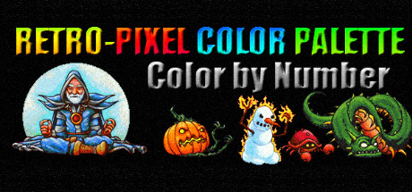 RETRO-PIXEL COLOR PALETTE: Color by Number Cover Image
