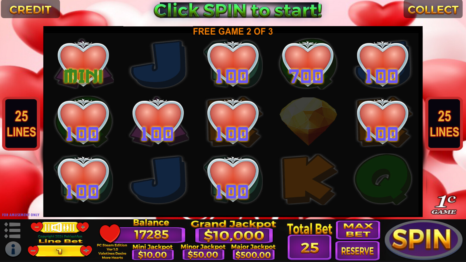 Valentines Desire - Casino Slot Simulations #5