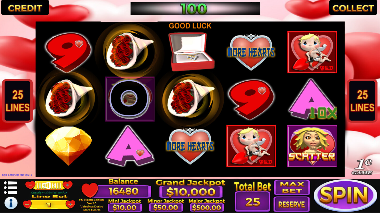 Valentines Desire - Casino Slot Simulations #3