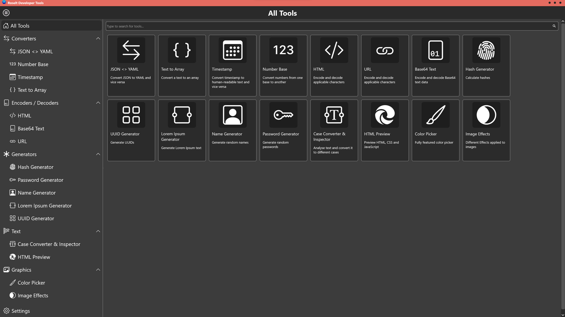 Roselt Developer Tools screenshot 1