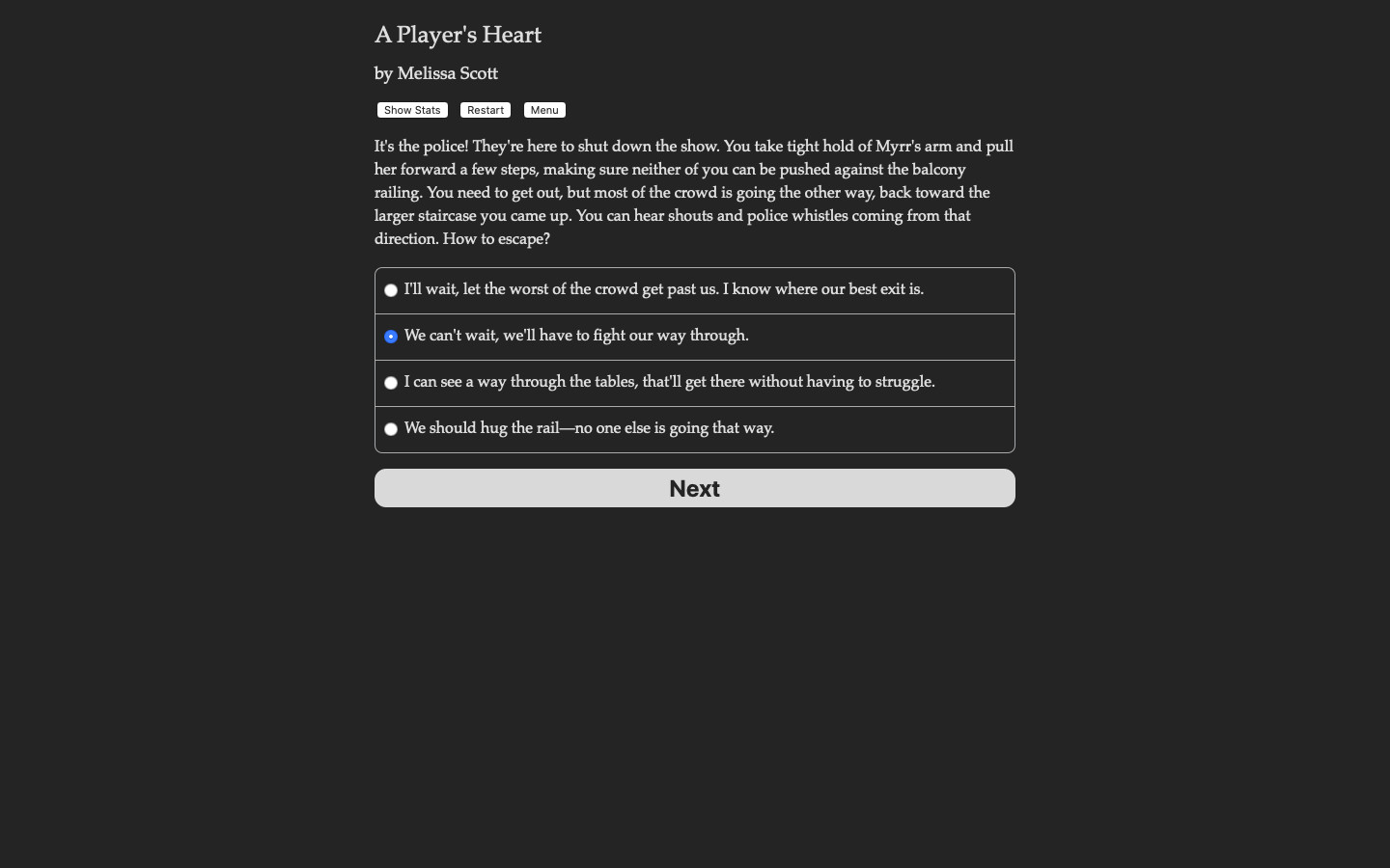 A Player's Heart screenshot 1
