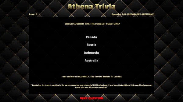 Скриншот из Athena Trivia