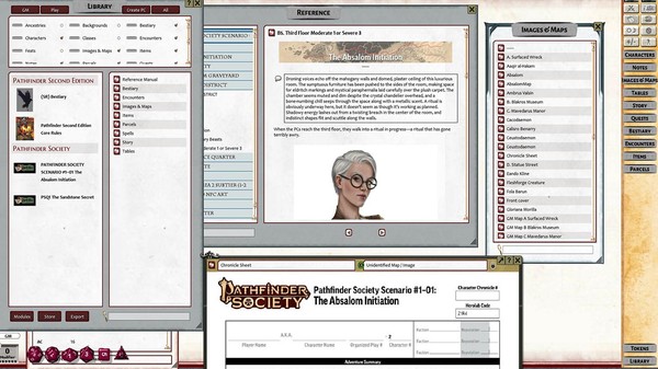 скриншот Fantasy Grounds - Pathfinder 2 RPG - Pathfinder Society Scenario #1-01: The Absalom Initiation 1