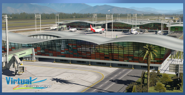 скриншот X-Plane 11 - Add-on: Aerosoft - SCEL Intl. Airport & Santiago City 2020 1