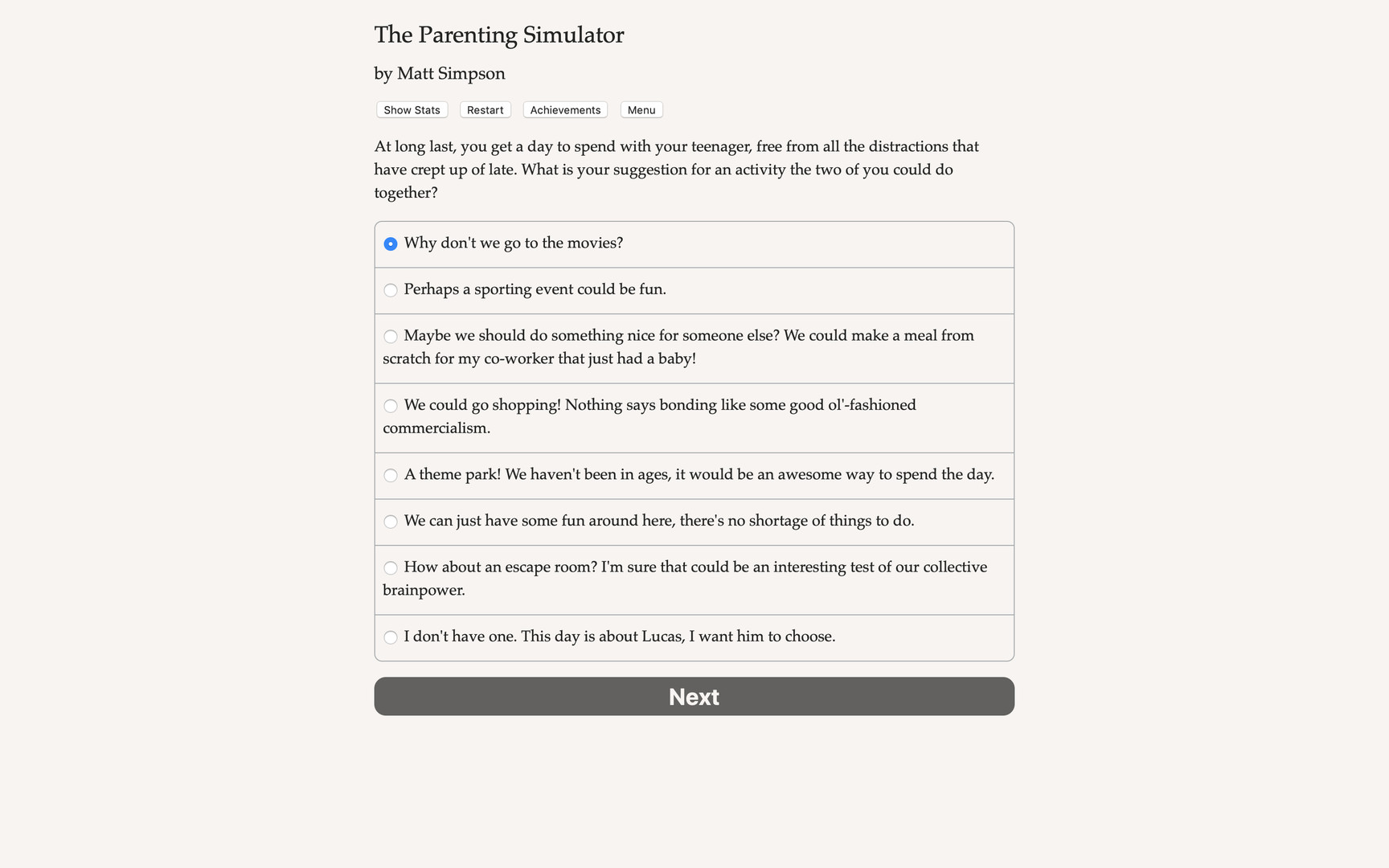 parenting simulator