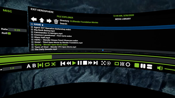 Скриншот из HereSphere VR Video Player