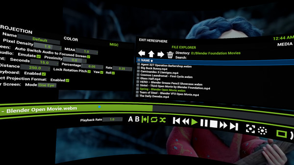 Скриншот из HereSphere VR Video Player