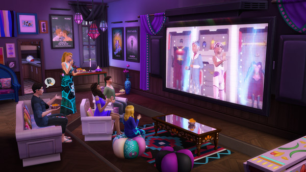 скриншот The Sims 4 Movie Hangout Stuff 0
