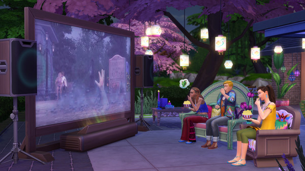скриншот The Sims 4 Movie Hangout Stuff 2