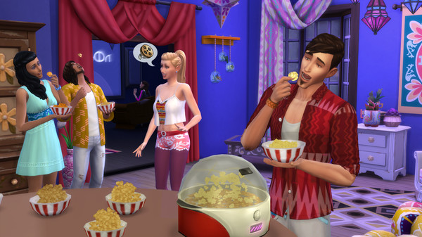 скриншот The Sims 4 Movie Hangout Stuff 1