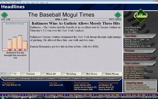 скриншот Baseball Mogul 2009 0