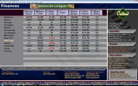 скриншот Baseball Mogul 2009 3