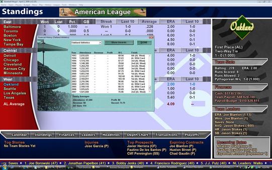скриншот Baseball Mogul 2009 5