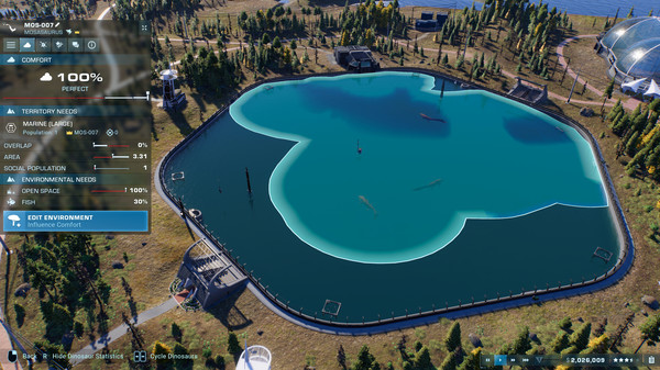 Screenshot of Jurassic World Evolution 2