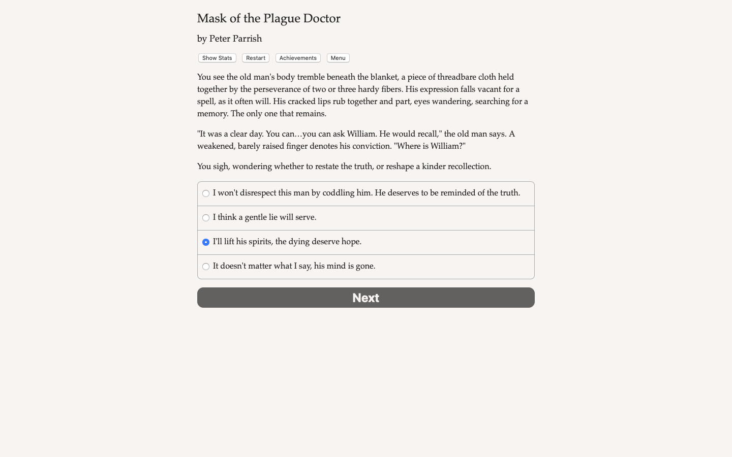 Mask of the Plague Doctor Demo #3