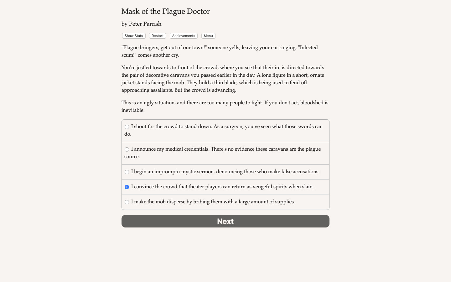 Mask of the Plague Doctor Demo #4