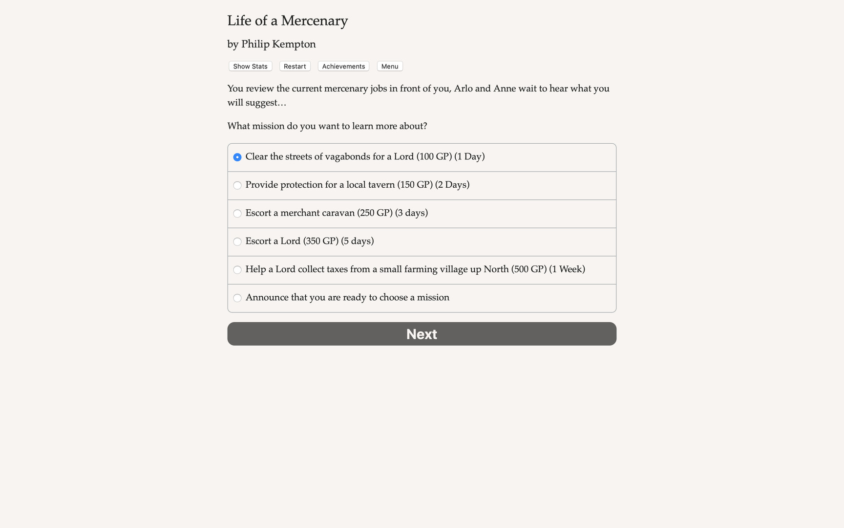 Life of a Mercenary Demo #0
