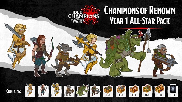 Idle Champions - Champions of Renown: Year 1 All-Star Pack