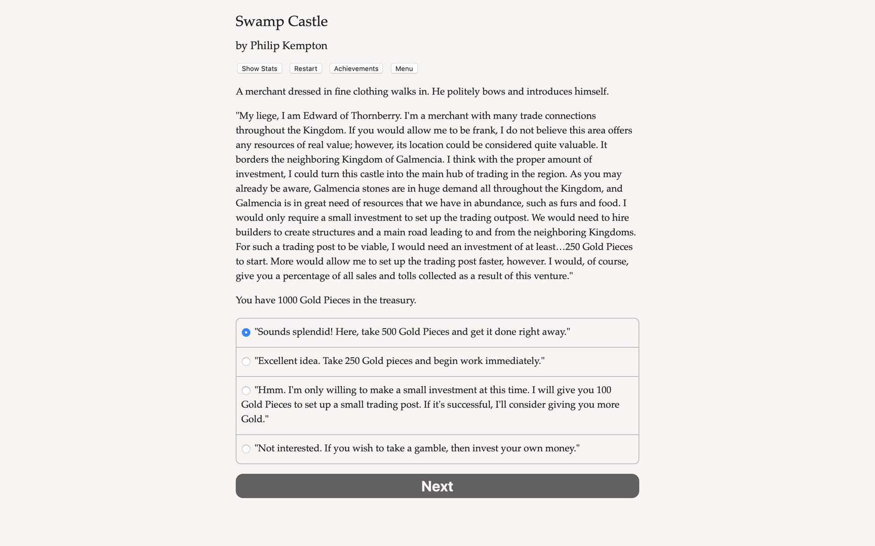Swamp Castle Demo #4