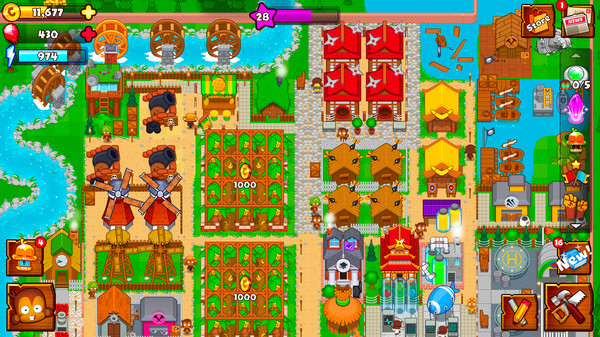 Скриншоты Bloons Monkey City 2