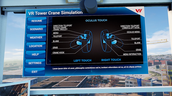 скриншот VE GSIM Tower Crane Simulator 3