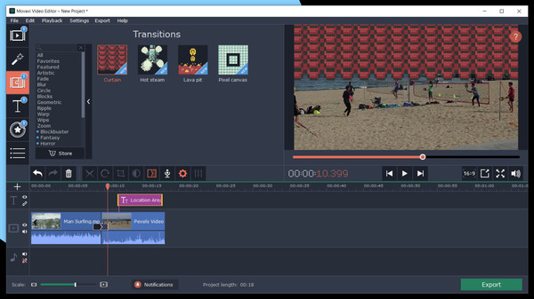 скриншот Movavi Video Editor Plus 2020 - Pixel Age Pack 1