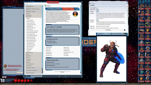 скриншот Fantasy Grounds - Starfinder Character Operations Manual 1