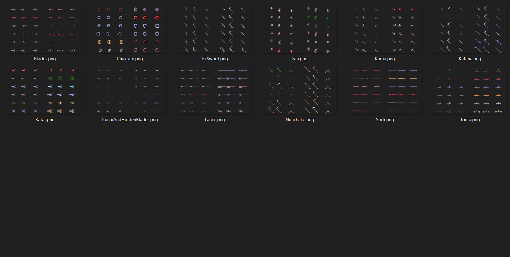 RPG Maker MV - Medieval Asian Fantasy Weapons Pack #7