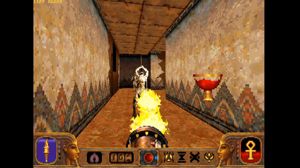 Скриншот из PowerSlave (DOS Classic Edition)