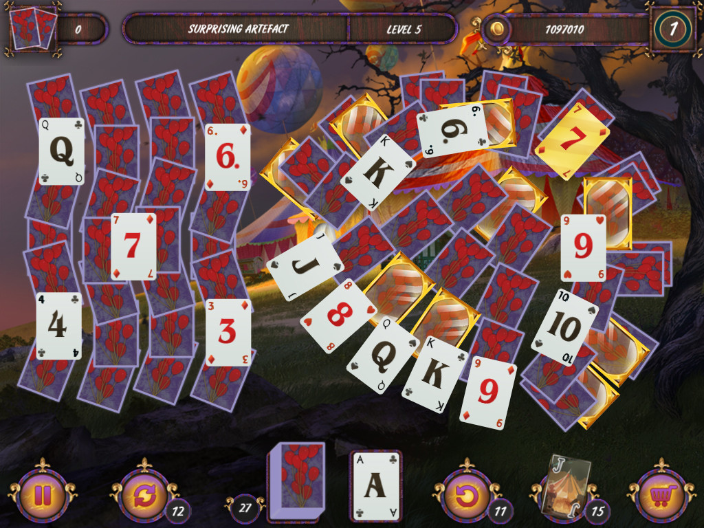 Dark Solitaire. Mystical Circus screenshot 1