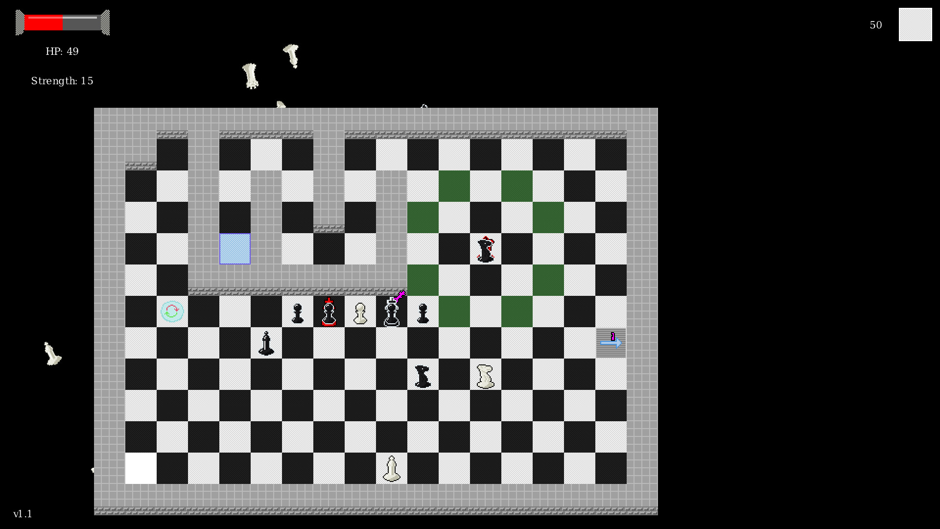 I tried to build chess in Terraia! White has mate in 2! : Terraria