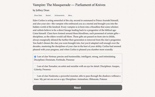 скриншот Vampire: The Masquerade — Parliament of Knives 4
